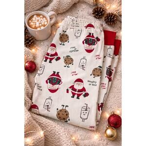 Carters Christmas Pajama Pants Adult Medium Santa Holiday Lounge Sleep Pants